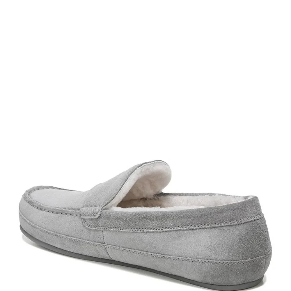 Vince Gibson Shearling Lined Moc Toe Slippers